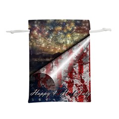 Independence Day Background Abstract Grunge American Flag Lightweight Drawstring Pouch (l) by Ravend