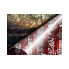 Independence Day Background Abstract Grunge American Flag Premium Plush Fleece Blanket (mini) by Ravend