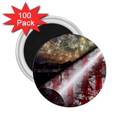 Independence Day July 4th 2 25  Magnets (100 Pack)  by Ravend