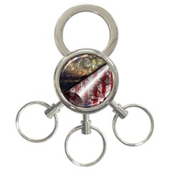 Independence Day July 4th 3-ring Key Chain by Ravend