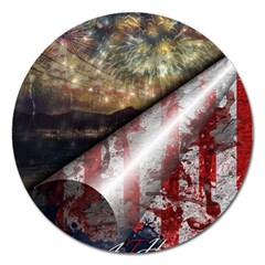 Independence Day July 4th Magnet 5  (round) by Ravend