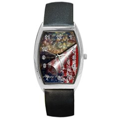 Independence Day July 4th Barrel Style Metal Watch by Ravend