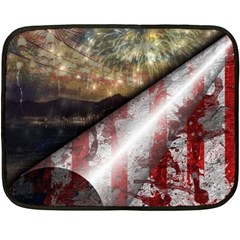 Independence Day July 4th Fleece Blanket (mini) by Ravend