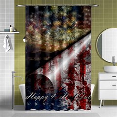 Independence Day July 4th Shower Curtain 48  X 72  (small)  by Ravend