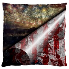 Independence Day July 4th Large Cushion Case (one Side) by Ravend