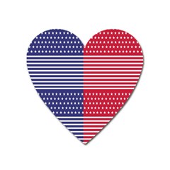 American Flag Patriot Red White Heart Magnet by Celenk