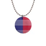 American flag patriot red white 1  Button Necklace Front