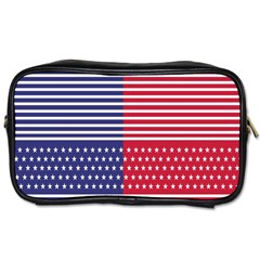 American Flag Patriot Red White Toiletries Bag (one Side) by Celenk