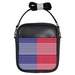 American Flag Patriot Red White Girls Sling Bag by Celenk