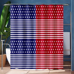 American Flag Patriot Red White Shower Curtain 60  X 72  (medium)  by Celenk