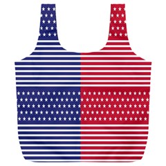 American Flag Patriot Red White Full Print Recycle Bag (xxl) by Celenk