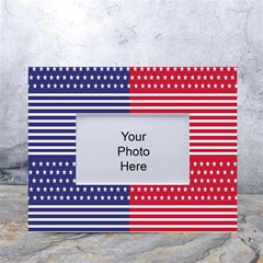 American Flag Patriot Red White White Tabletop Photo Frame 4 x6  by Celenk