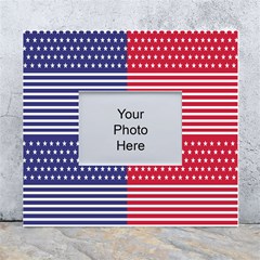 American Flag Patriot Red White White Wall Photo Frame 5  X 7  by Celenk