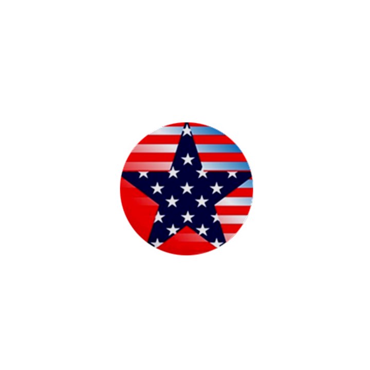 Patriotic american usa design red 1  Mini Buttons