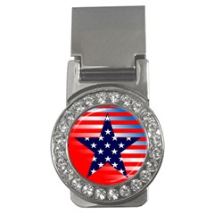 Patriotic American Usa Design Red Money Clips (cz)  by Celenk