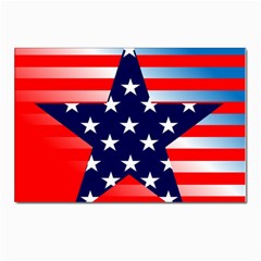 Patriotic American Usa Design Red Postcards 5  X 7  (pkg Of 10) by Celenk