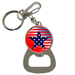 Patriotic American Usa Design Red Bottle Opener Key Chain by Celenk