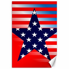 Patriotic American Usa Design Red Canvas 20  X 30  by Celenk