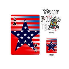 Patriotic American Usa Design Red Playing Cards 54 Designs (mini) by Celenk