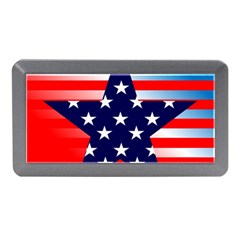 Patriotic American Usa Design Red Memory Card Reader (mini) by Celenk