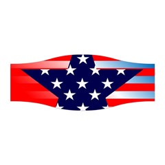 Patriotic American Usa Design Red Stretchable Headband by Celenk