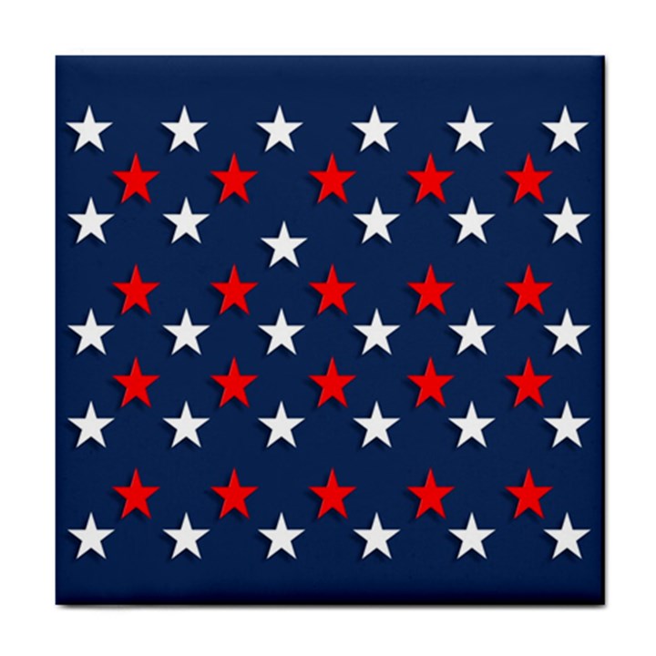 Patriotic colors america usa red Tile Coaster