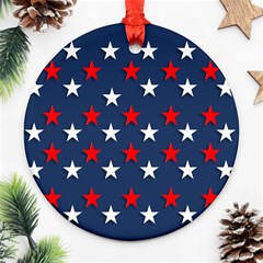 Patriotic Colors America Usa Red Ornament (round) by Celenk