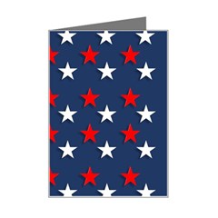 Patriotic Colors America Usa Red Mini Greeting Card by Celenk