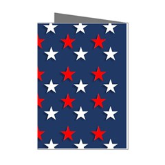 Patriotic Colors America Usa Red Mini Greeting Cards (pkg Of 8) by Celenk