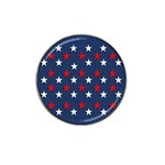 Patriotic colors america usa red Hat Clip Ball Marker Front