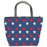 Patriotic colors america usa red Bucket Bag Back