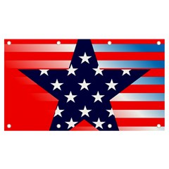 Patriotic American Usa Design Red Banner And Sign 7  X 4  by Celenk