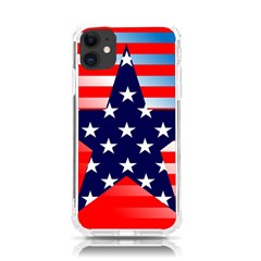 Patriotic American Usa Design Red Iphone 11 Tpu Uv Print Case by Celenk