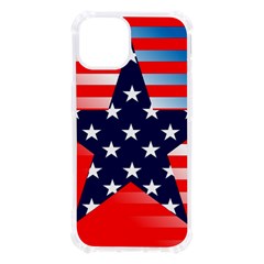 Patriotic American Usa Design Red Iphone 13 Tpu Uv Print Case by Celenk