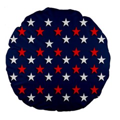 Patriotic Colors America Usa Red Large 18  Premium Flano Round Cushions by Celenk