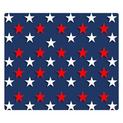 Patriotic Colors America Usa Red Two Sides Premium Plush Fleece Blanket (small) by Celenk