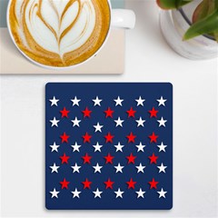 Patriotic Colors America Usa Red Uv Print Square Tile Coaster  by Celenk