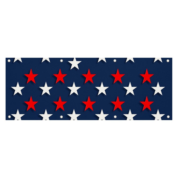 Patriotic colors america usa red Banner and Sign 8  x 3 