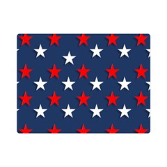 Patriotic Colors America Usa Red Premium Plush Fleece Blanket (mini) by Celenk