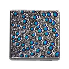 Peacock Pattern Close Up Plumage Memory Card Reader (square 5 Slot) by Celenk