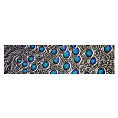 Peacock Pattern Close Up Plumage Oblong Satin Scarf (16  X 60 ) by Celenk