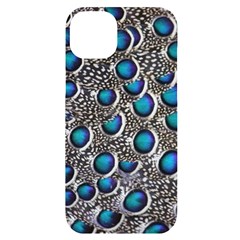 Peacock Pattern Close Up Plumage Iphone 14 Plus Black Uv Print Case by Celenk