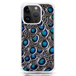 Peacock Pattern Close Up Plumage iPhone 14 Pro TPU UV Print Case Front