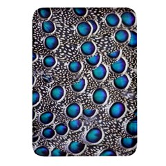 Peacock Pattern Close Up Plumage Rectangular Glass Fridge Magnet (4 Pack) by Celenk