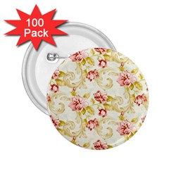 Background Pattern Flower Spring 2 25  Buttons (100 Pack)  by Celenk