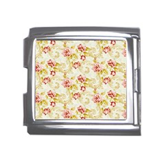 Background Pattern Flower Spring Mega Link Italian Charm (18mm) by Celenk