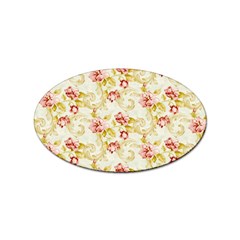 Background Pattern Flower Spring Sticker Oval (10 Pack) by Celenk