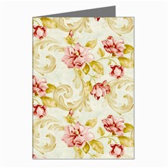 Background Pattern Flower Spring Greeting Cards (pkg Of 8) by Celenk