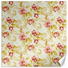 Background Pattern Flower Spring Canvas 16  X 16  by Celenk