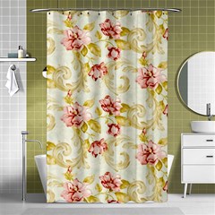 Background Pattern Flower Spring Shower Curtain 48  X 72  (small)  by Celenk